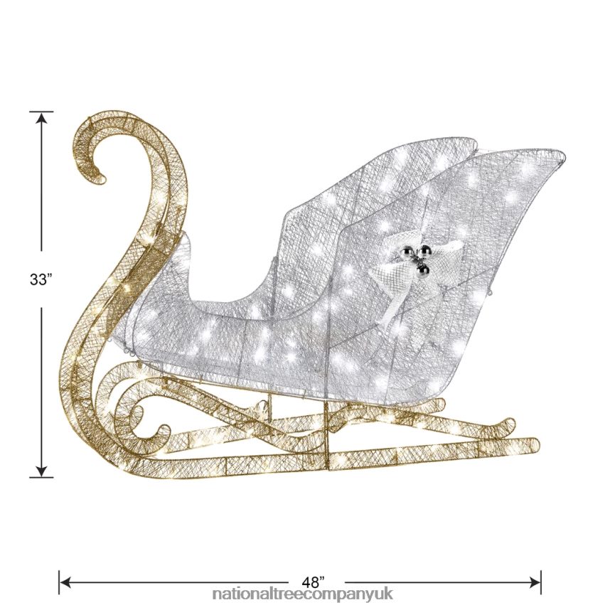 decoration | National Tree Company 48 in Santas Sleigh with Cool White LED Lights F2L4F595